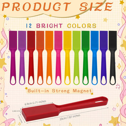 SAYAYA 16 PCS Magnetic Bingo Wands 7.87 Inch Colorful Magnet Sticks for Bingo Chips, Family Game Night, Science Learning, Counting Activities, and Educational Fun, Classroom Supplies