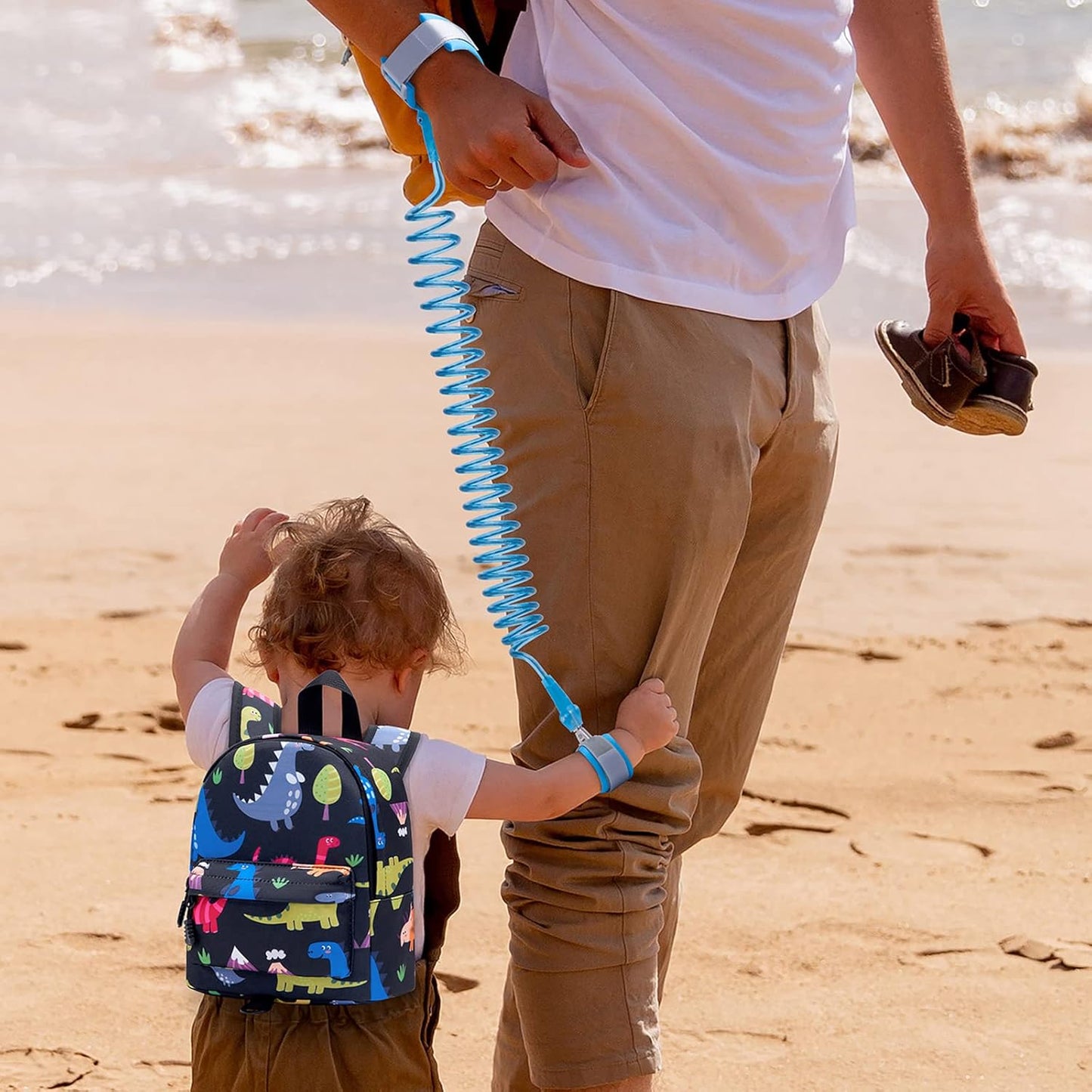 Accmor Toddler Backpack Leash with Anti Lost Wrist Link, Cute Mini Child Walking Harnesses Keep Kids Close Back Pack Rope Tether Rein for Baby Boys (Pink/Unicorn)