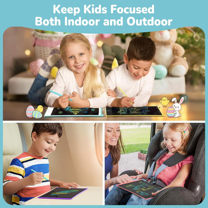 TECJOE LCD Writing Tablet, 8.5 Inch Colorful Drawing Board, Kids Travel Games Activity Learning Toys, Birthday Gifts for 3-8 Year Old Boys Girls Toddlers Preschooler