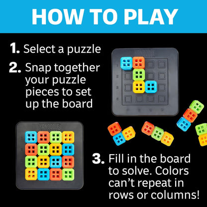 Educational Insights Kanoodle SudoQube - 3D Brain Teaser Puzzles for Kids Ages 8-10, Travel-Friendly Pocket Sudoku Game, Brain Games for Adults, Teens, and Kids, Single Player Puzzle Games
