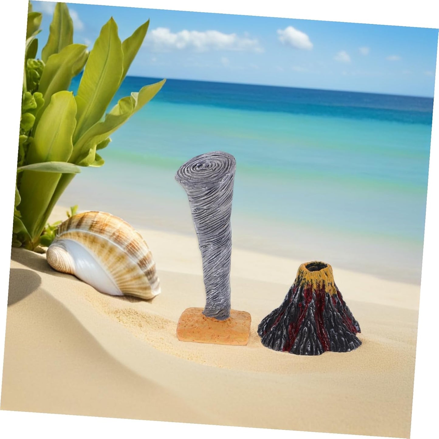 TOYANDONA 2Pcs Artificial Volcano and Tornado Model Natural Disaster Science for Home School Classroom Educational Exploration