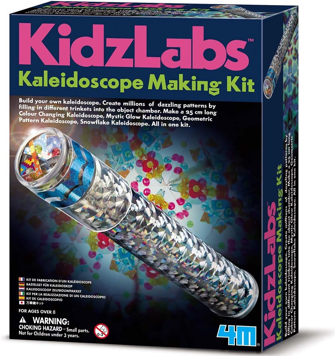 4M Kidzlabs Kaleidoscope Making Kit - Optical Light Physics Stem Toys Craft Gift for Kids & Teens, Boys & Girls (3435)