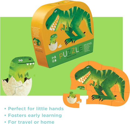 Crocodile Creek 12-Piece Mini Jigsaw Puzzle - Fun Floor Puzzles for Kids Ages 2-4 and Up - Heavy-Duty Shaped Box for Storage - Fire Truck - 12" x 9" Finished