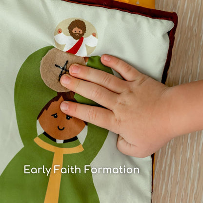 Rosary Quiet Book for Babies and Toddlers - Explore The Mysteries of The Rosary Through Play - Interactive Faith-Based Sensory Learning - Ideal for Family Prayer and Baptism Gifts