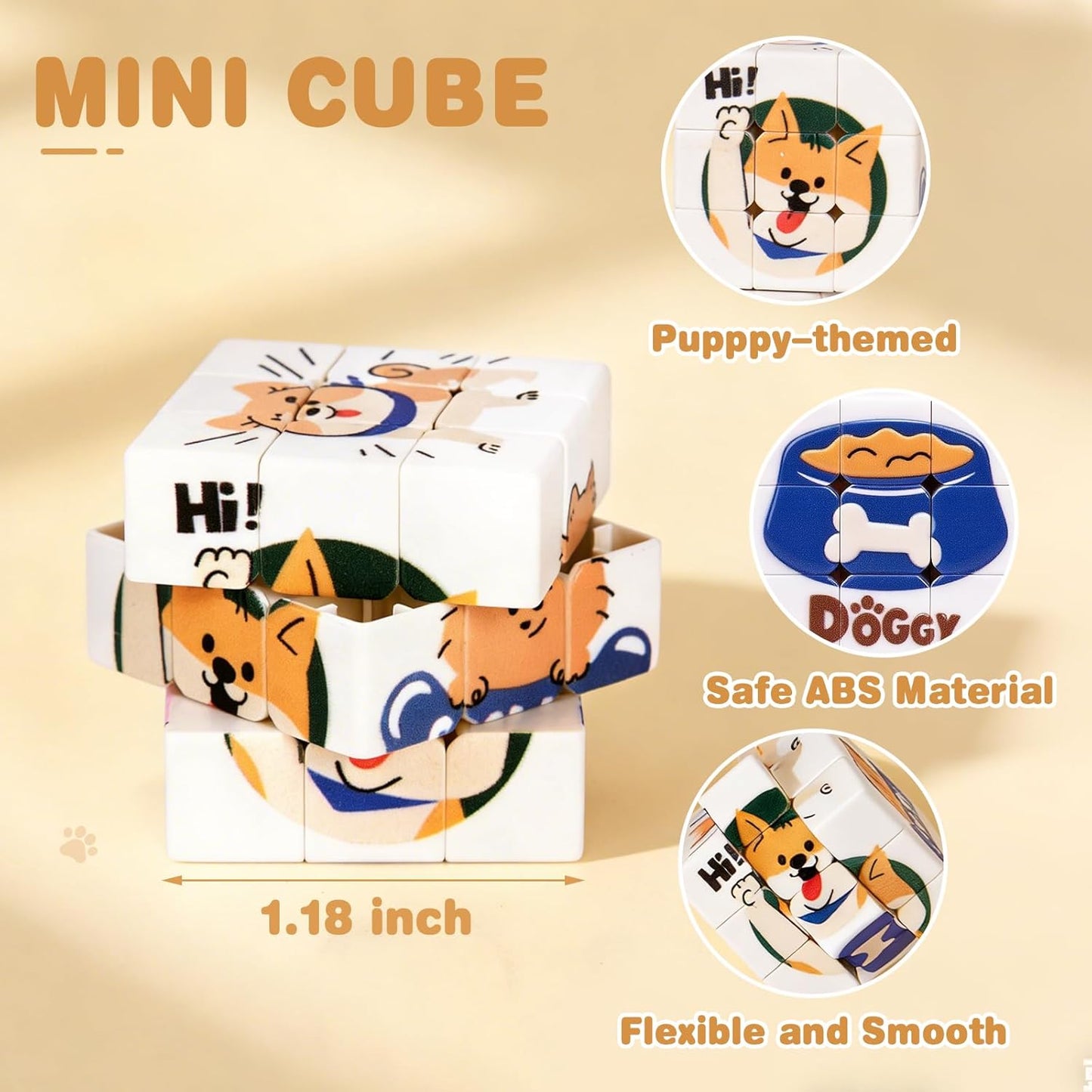 48 Pack Mini Cube Bulk, 1.18 Inch 3x3x3 Small Puzzle Cubes Set, Birthday Party Favors, Classroom Rewards Prizes, Stocking Stuffers, Easter Basket Fillers for Kids