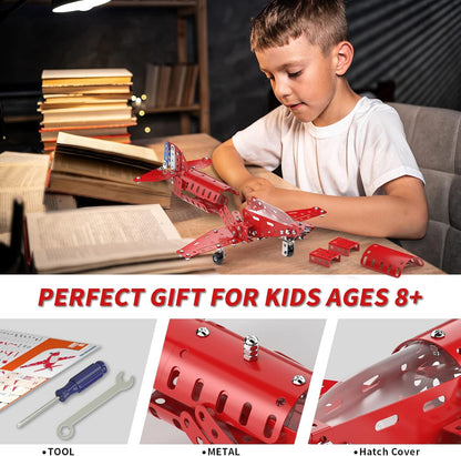 Lucky Doug STEM Building Projects Model Train Set Toys for Boys Kids 8 9 10 11 12 Years Old and Older - 340 PCS DIY Metal Building STEM Toys