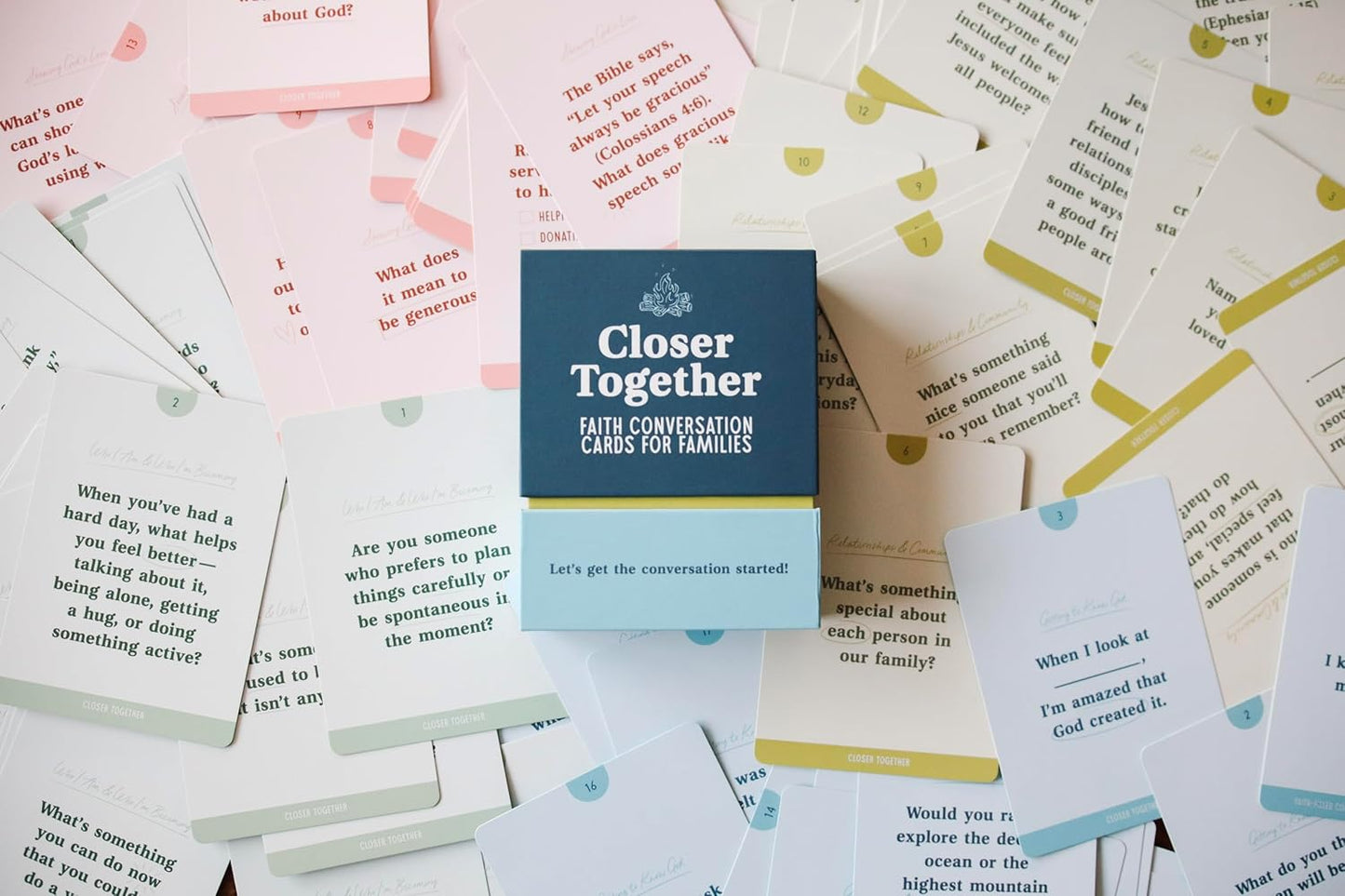 Closer Together: Family Conversation Cards for Christian Families to Deepen Connection, Strengthen Faith and Grow Spiritually