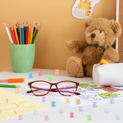 300Pcs Mini Resin Animals, Counting Bears Small Resin Tiny Mini Animals Figures to Hide Figurines in Bulk Sorting Bears, Counting Bear Math Manipulatives Small Trinkets Miniature Figurines for Desk