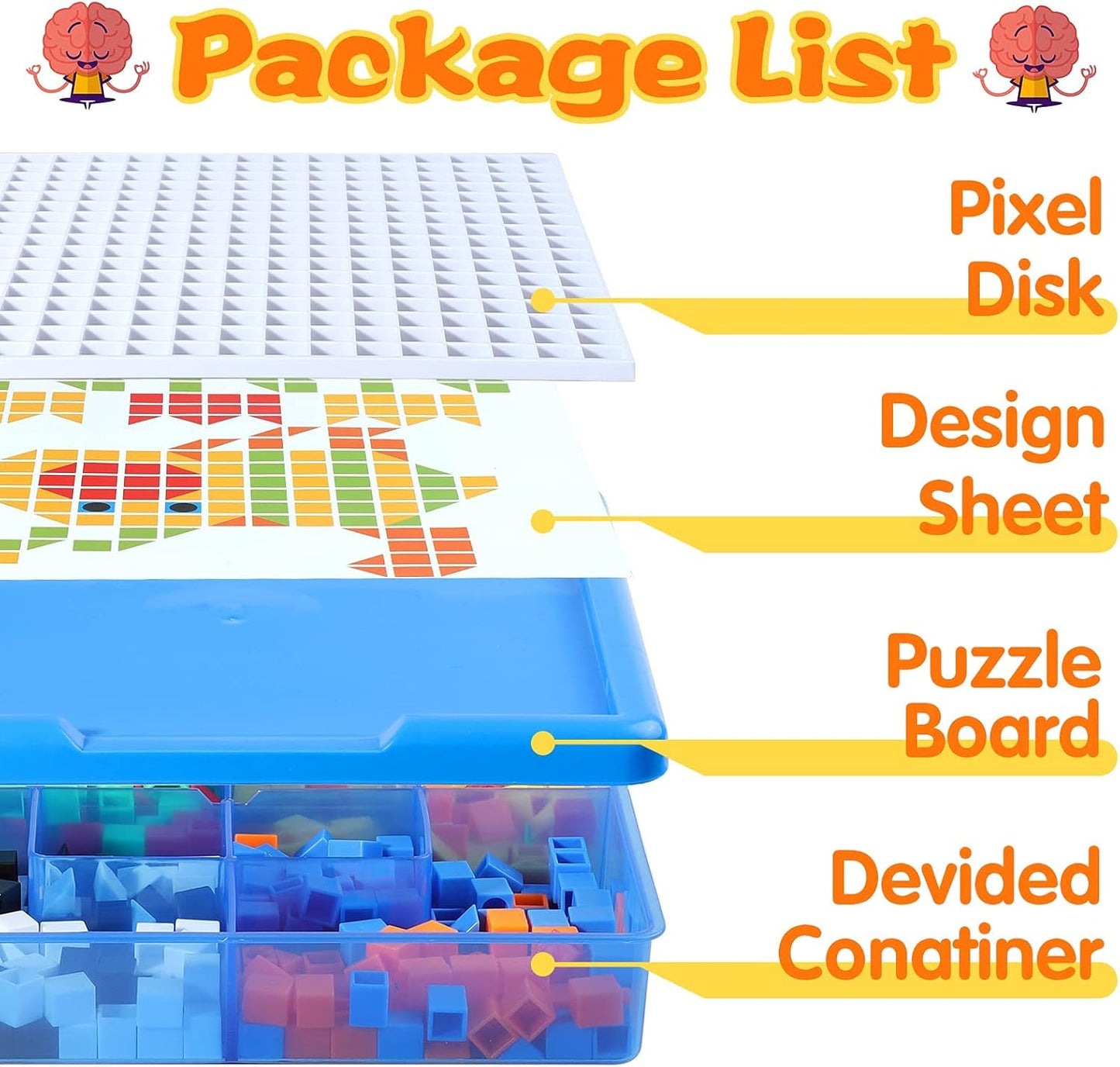 ZOZOPLAY Kids Mosaic Puzzle,490Pcs Building Blocks,Educational Kit with 6 Assembly Drawing,STEM Toys for 3+ Year Old(Small Cube)