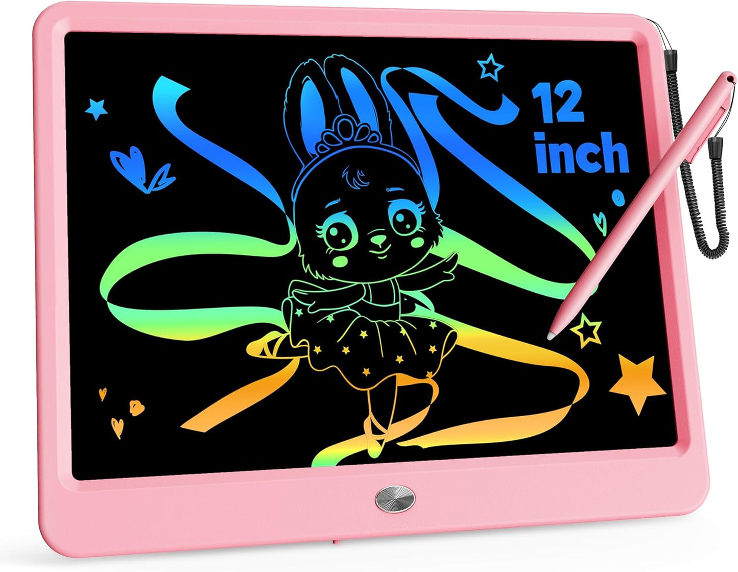 KOKODI 15 Inch LCD Writing Tablet with Anti-Lost Stylus, Erasable Doodle Board Colorful Toddler Drawing Pad, Car Travel School Games Toys for 3 4 5 6 7 8 Kids, Birthday Gift for Girls Boys Blue