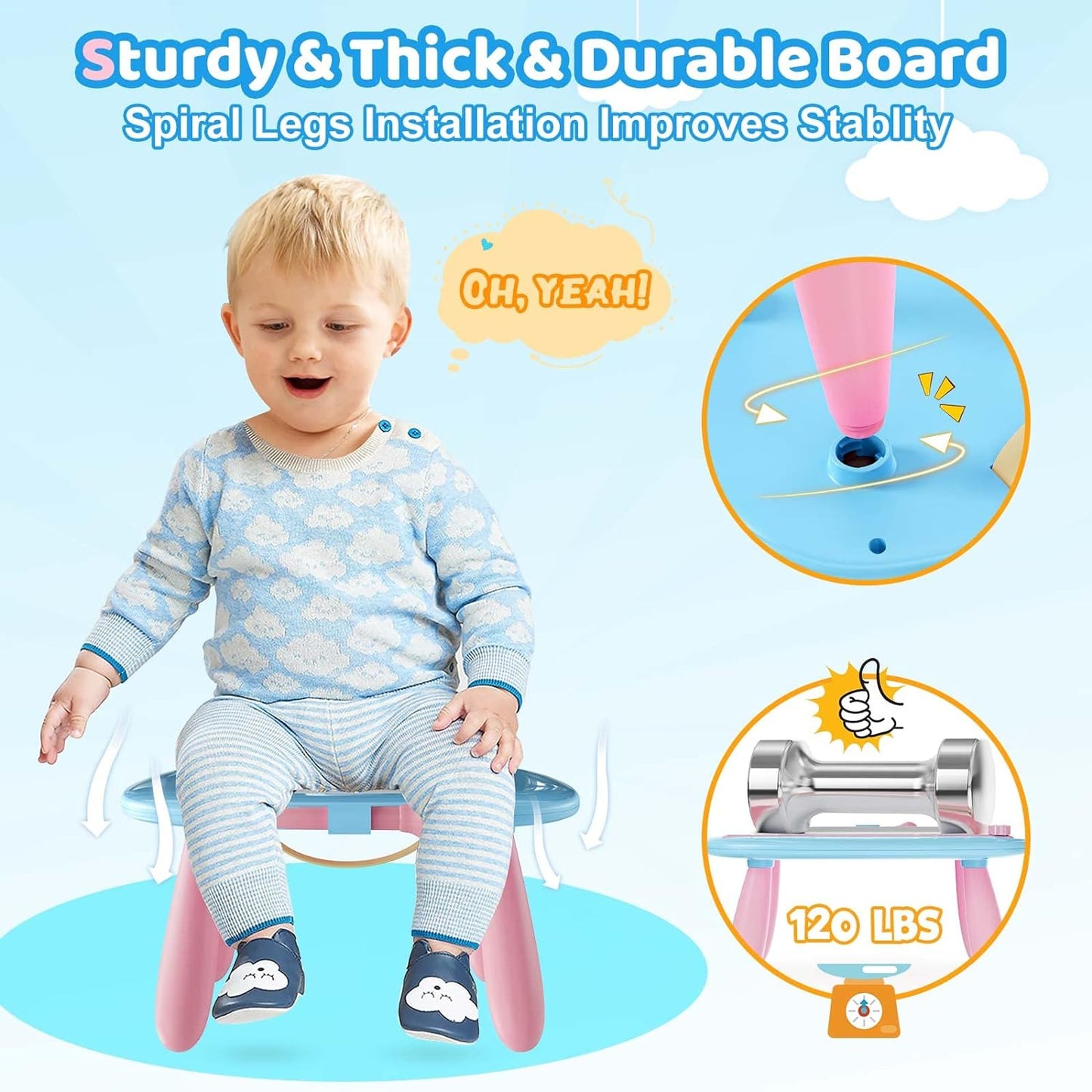 Kikidex Magnetic Drawing Board, Toddler Girl Toys for 1-3 Year Old, Doodle Board Pad Learning and Educational Toys for 1 2 3 Year Old Baby Kids Birthday Gift (Light Blue)