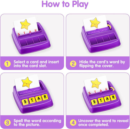 NARRIO Educational Toys for 3 4 5 Year Old Boys Gift, Matching Letter Game Preschool ABC Learning Toys for Kids Ages 4-8 Years, Christmas Birthday Gifts for 3-6 Year Old Boys Toddler Toys Age 2-4