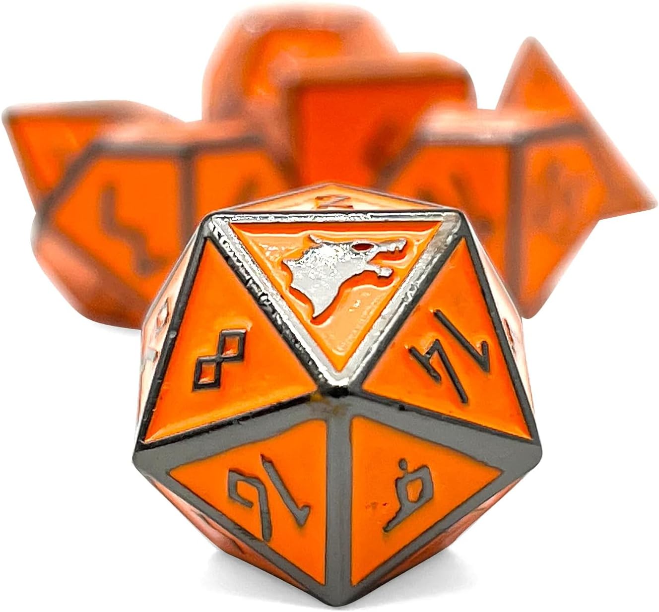 Norse Foundry Set of 7 Banshee Wail Norse Series Full Metal Polyhedral Dice RPG Math Games DND Pathfinder