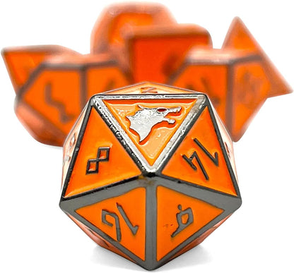 Norse Foundry Set of 7 Banshee Wail Norse Series Full Metal Polyhedral Dice RPG Math Games DND Pathfinder