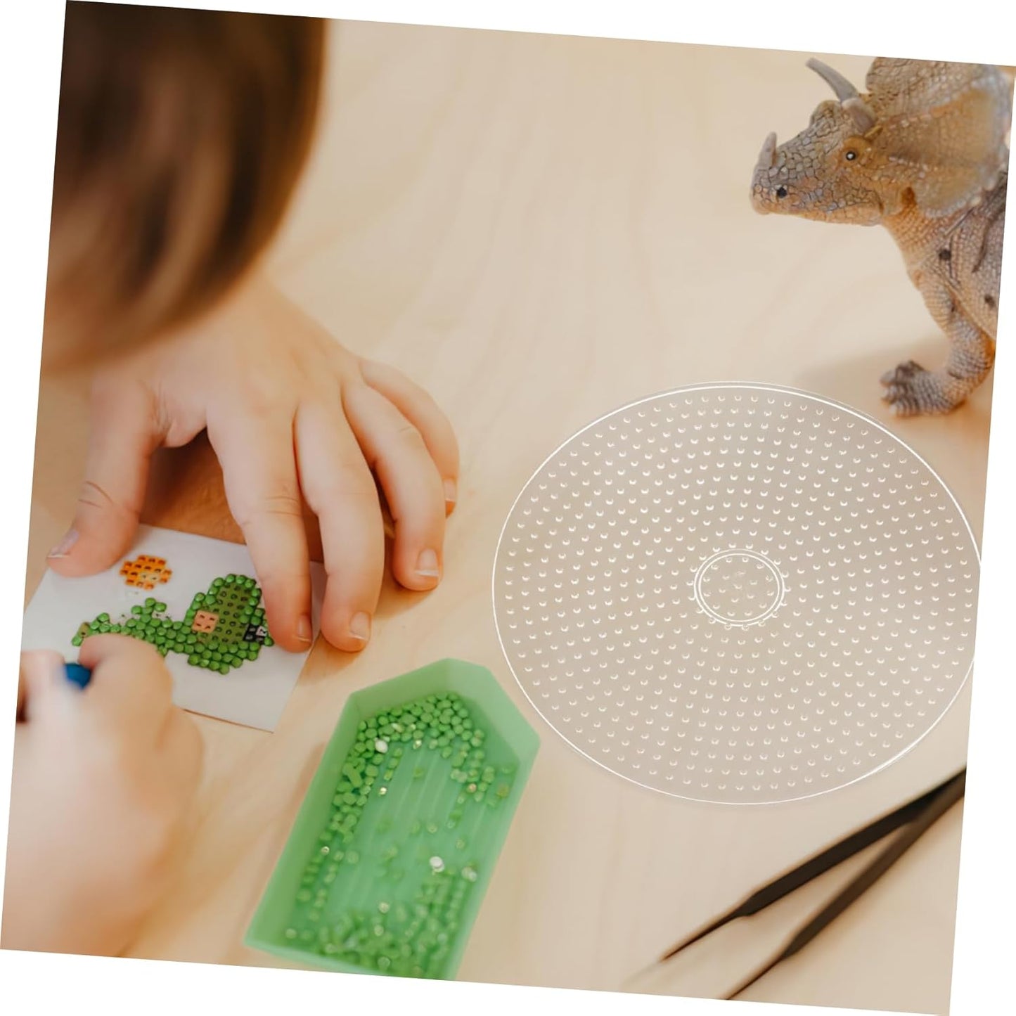 DIY Plastic Pegboards Set for Boys and Girls 16pcs Multi-Function Fuse Beads Board Small Craft Template for Creative Learning and Fun Activities