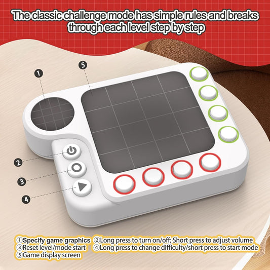 Logic Brain Teasers Game,Original 300 Challenges-Handheld Electronic Games for Kids,Adult,Teen&Seniors , Portable Educational Toys and Travel Games for Boys & Girl,Gift for Age 6+(Non-Rechargeable)