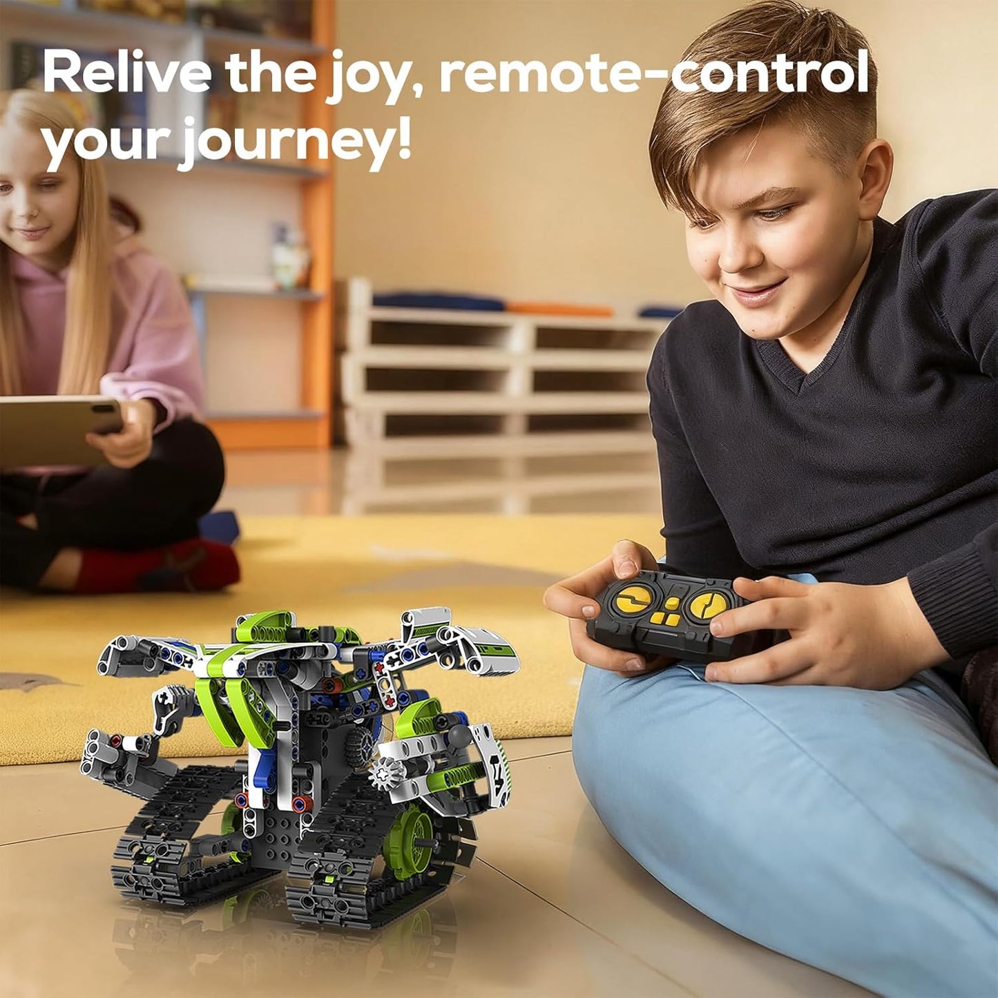 Robot Building Kit with APP/Remote Control STEM Gifts for Boys Age 8-16,Technic Coding Robotic Toys for Kids Birthday, Buildable 5in1 Models with 352+ Pieces