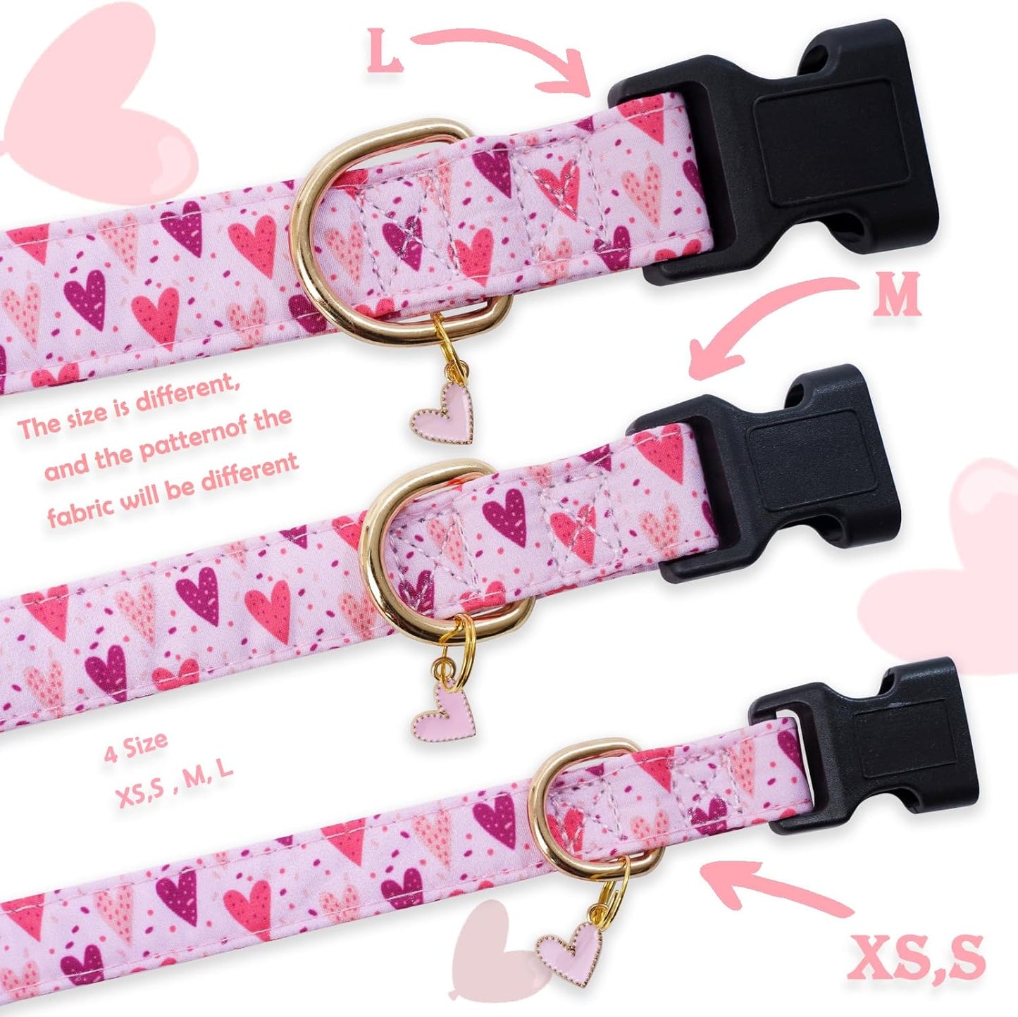 Faygarsle Dog Collar for Small Medium Large Dogs Colorful Puppy Collars for Female Dogs Toy Building Blocks Patterned Pet Collars for Summer Spring Wedding Puppy Girl Dog Collar M