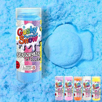 Sensory Bin Filler for Toddlers, Fake Snow Play Sand, Soft Latex Sensory Table Fillers for Classroom Learning, White Sensory Material for Indoor Sensory Play