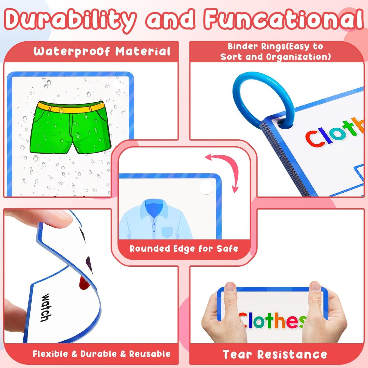 Learning Flashcards Number, 28 Different Number Educational Cards, Social Learning Card for Kids
