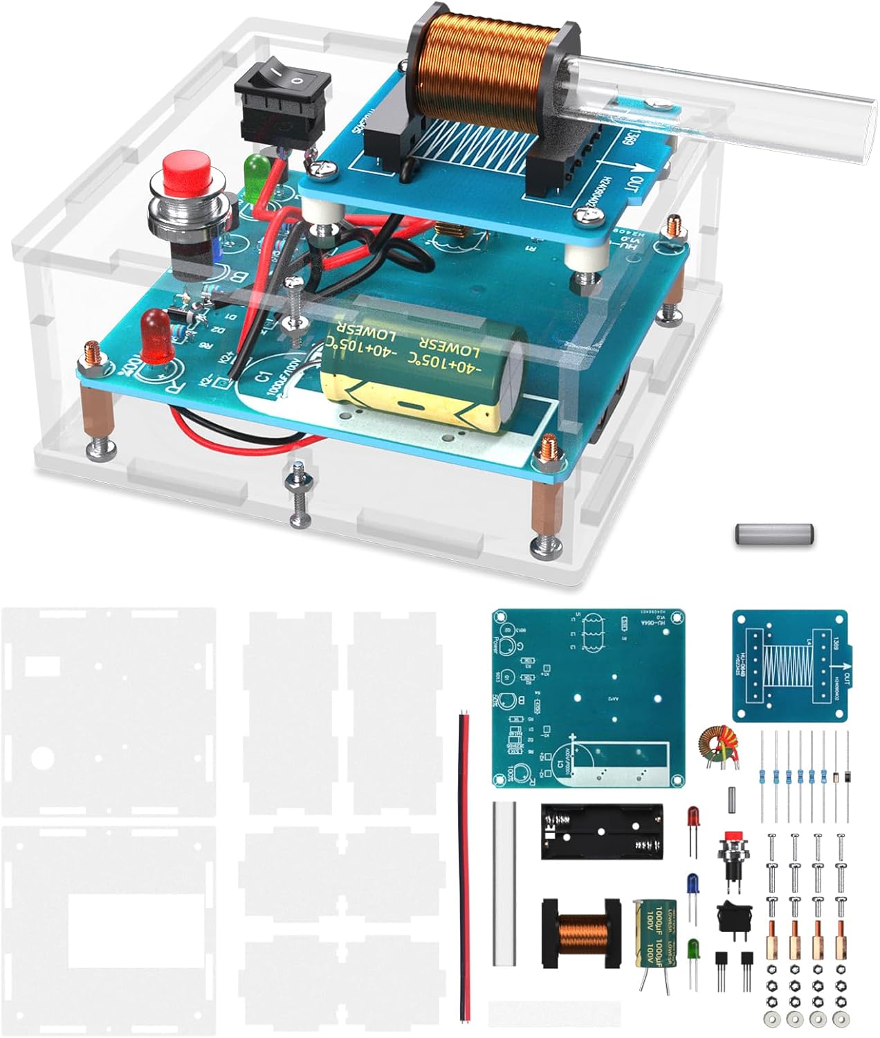 Electric Magnetic Transmitter Kit, Soldering Projects Mini DIY Shooting Game DIY Electric Magnetic Transmitter Kit for Learning Teaching STEM Education Ideal Gift for Family and Friends