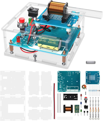 Electric Magnetic Transmitter Kit, Soldering Projects Mini DIY Shooting Game DIY Electric Magnetic Transmitter Kit for Learning Teaching STEM Education Ideal Gift for Family and Friends
