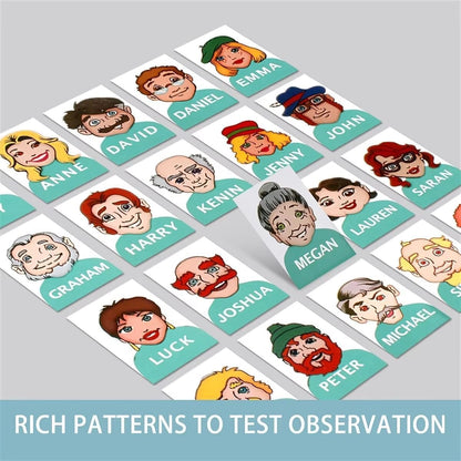Who is It? - Classic Family Guessing Board Game for Kids & Adults, Fun Puzzle Game for Travel, Parties & Game Night
