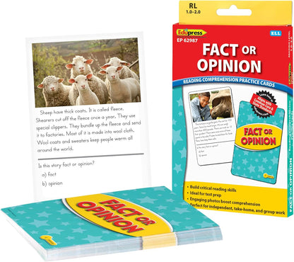 Edupress Reading Comprehension Practice Cards, Informational Text, Red Level (EP63437) Medium