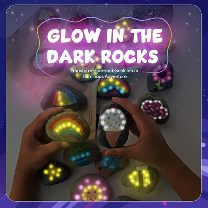 Rock Painting Kit for Kids 6-12 - 90+ Pcs Arts and Crafts Kit for Kids Painting - 10 White Rocks, 12 Paint Colors, Glitter Glue, Googly Eyes & More - Rock Art Supplies- DIY Arts & Crafts Easter Gifts