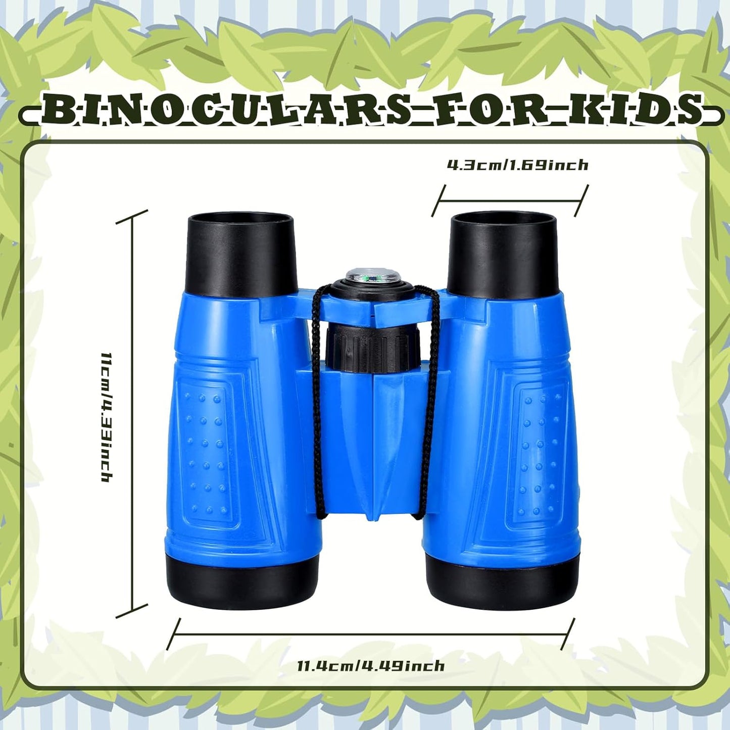 Libima 24 Pcs Binoculars Bulk Educational Compact Binoculars with Neck String Telescope for Learning Bird Watching Camping Hiking Travel Safaris Birthday Gifts(Green)