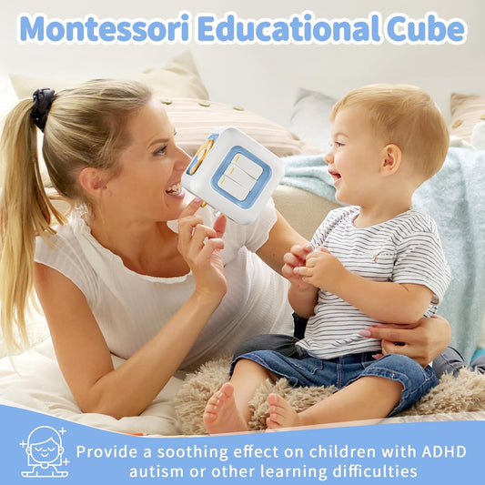 SOCBTNSO Busy Cube Toy for 1 Year Old Boy, Montessori Toys for 1+ Year Old, Travel Sensory Toys for Toddlers 1-3, Learning Fine Motor Skills| 1st Birthday Gifts 6 9 12 Months Baby