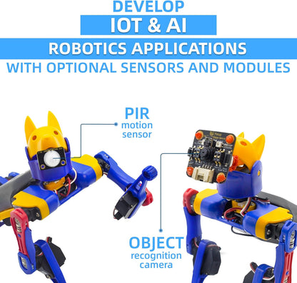 Petoi Programmable Robot Dog Bittle X V2 Lite Servo (Pre-Assembled) | Coding Smart Robot Dog Kit, Voice Controlled, Quadruped Interactive Robot for Kids, Open Source, STEM & Robotics Education