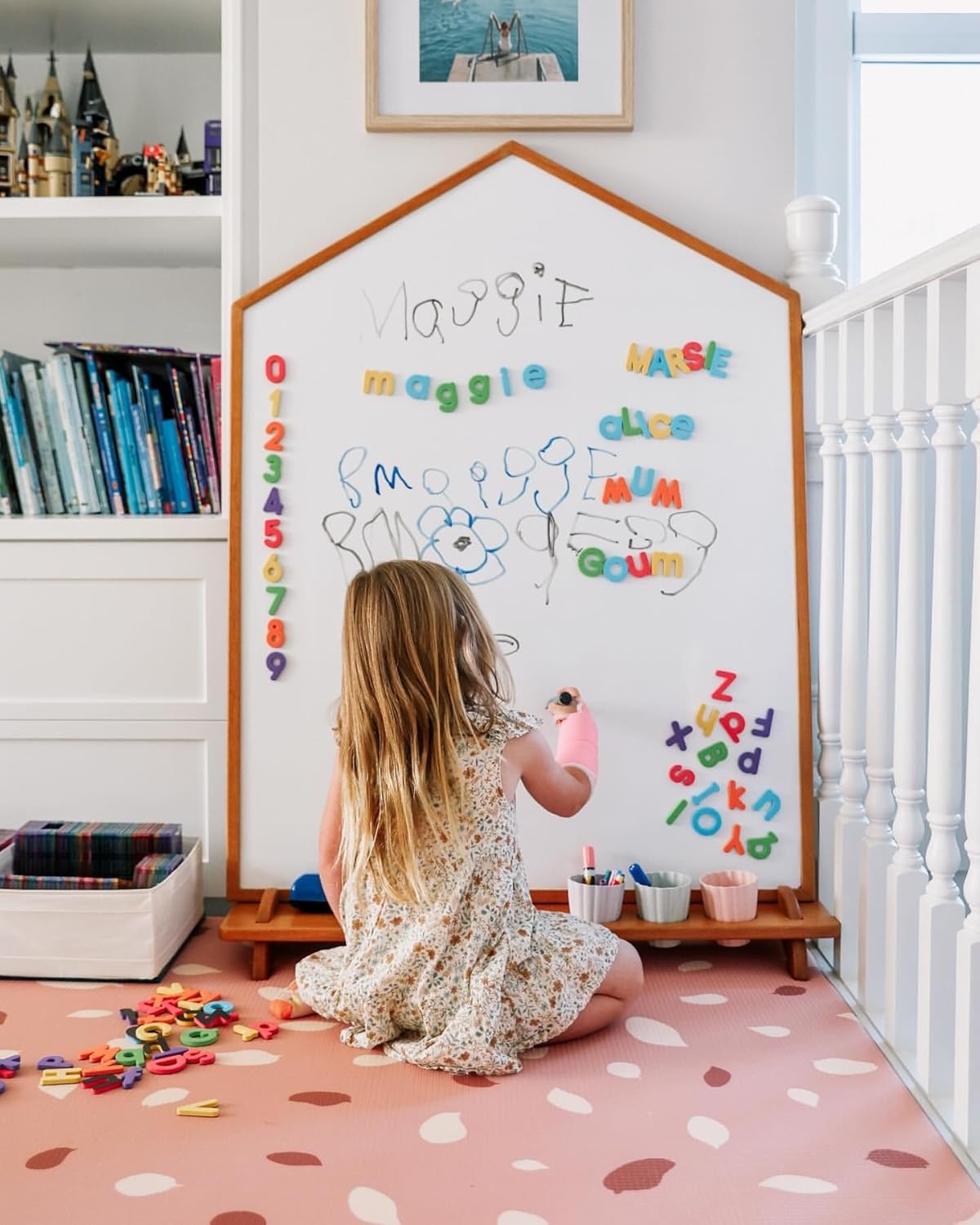 Curious Columbus Magnetic Letters and Numbers for Toddlers. Foam Alphabet Fridge Magnets and Numbers for Kid Learning. 123 ABC Toddler Magnets for Refrigerator