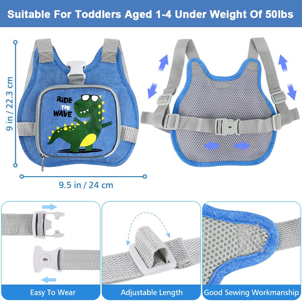 Accmor Toddler Harness Leash + Reflective Anti Lost Wrist Link, Cute Car Kids Back Pack with Hand Strap Collapsible Child Walking Restraint Belt Tether Hold Baby Boys Close for Outdoor Travel