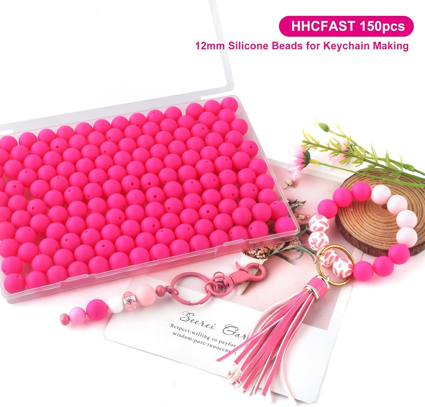 65Pcs 19mm Silicone Beads for Keychain Making Bracelet Necklace, Bulk Round Silicone Beads for Pens（Christmas Green） - Colors B