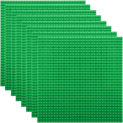 Classic Baseplates Building Plates-10" x 10" Building Boards,100% Compatible with All Major Brands and Activity Table, Creative Platforms Mats for Toy Bricks (Sand, 8 Pack)