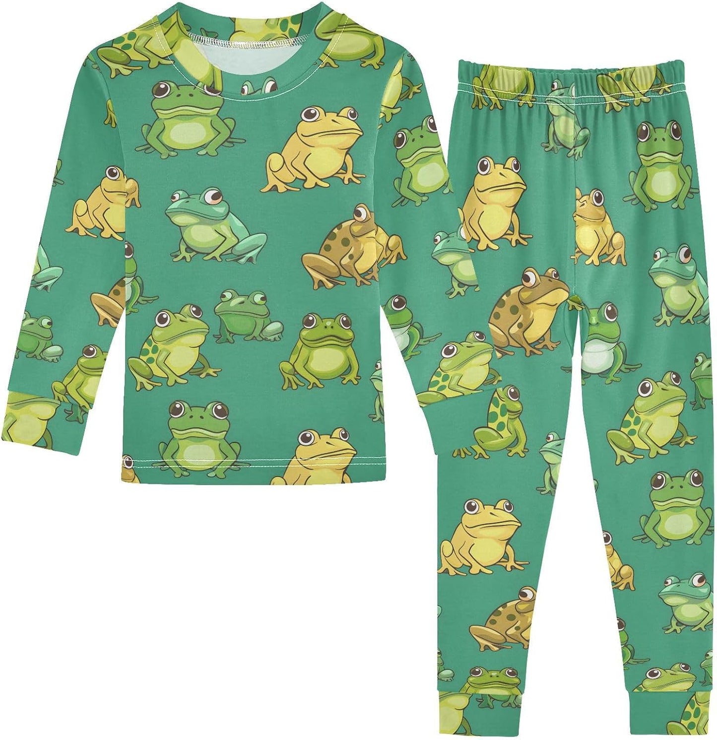 ALAZA Shark Starfish Palm Tree 2 Piece Pajama Set Long Sleeve Top and Pants Sleepwear Unisex - Colors B