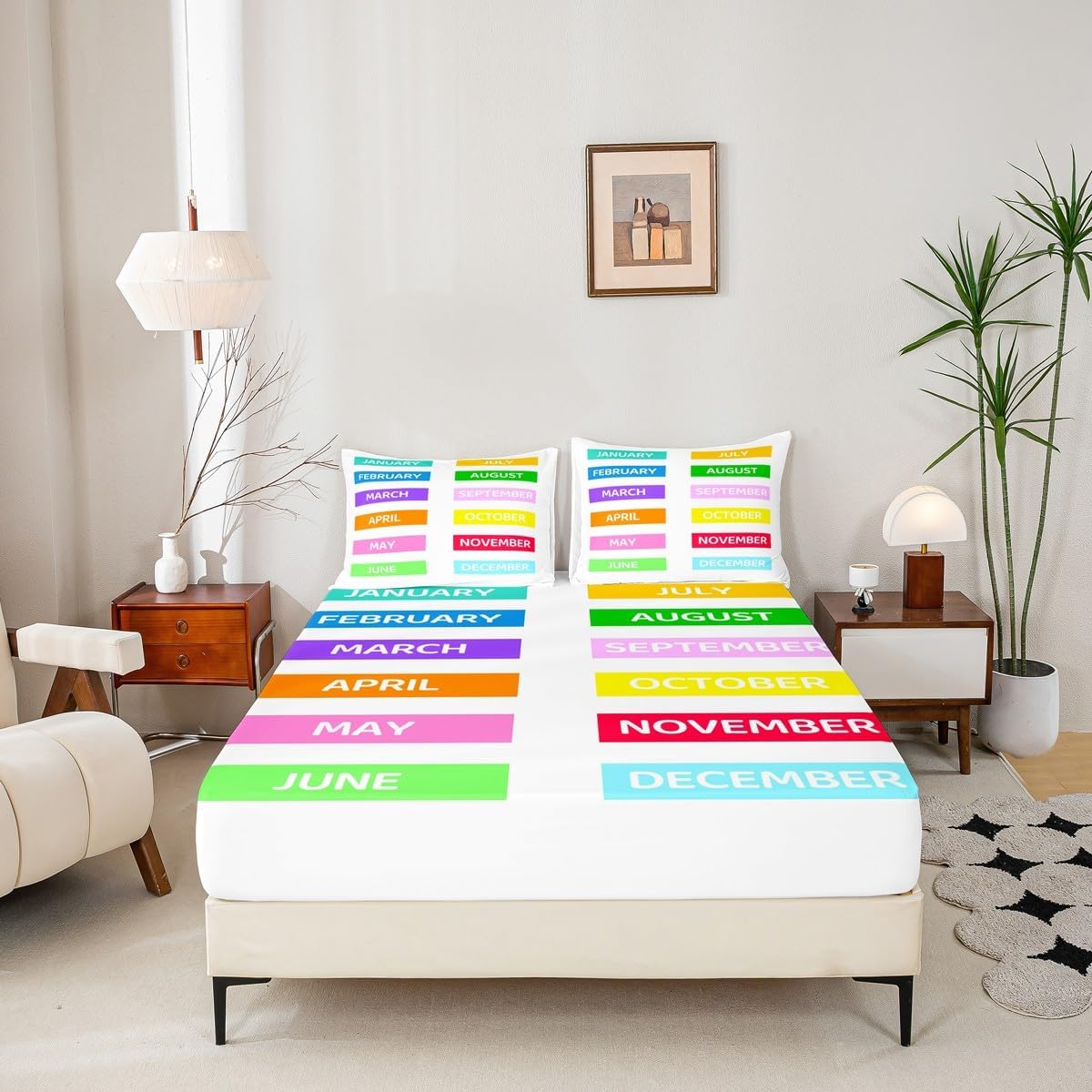 Chemistry Bed Sheets for Kids Teens Girls Boys,Chemical Experiment Fitted Sheet Twin,Science Themed Sheets for Math Lovers,Chemistry Lab Bedding Set,White and Black