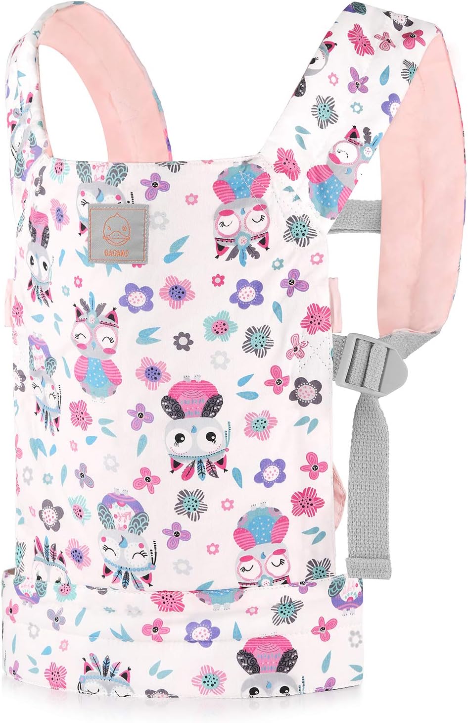 GAGAKU Doll Carrier for Kids, Toy Baby Doll Carrier, Reborn Dolls Carrier Toy Baby Sling with Adjustable Straps, Baby Doll Accessories - Green - Camellia