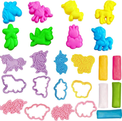 Unleash Creativity with 6 Unique Dino Molds Dough Toys Dough Accessories Set.Ideal as a Gift for Kids Aged 3-4-8 Years