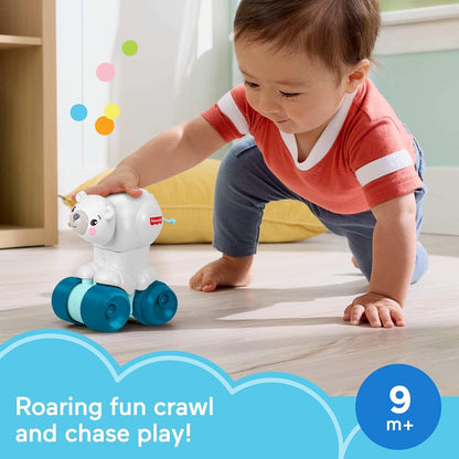 Fisher-Price Baby Toy Corn Popper Push-Along Vehicle with Sounds for Crawling Developmental Play Infants Ages 6+ Months