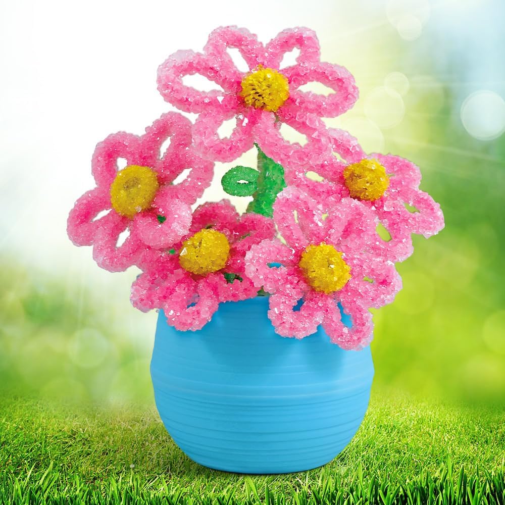 Crystal Flower Growing Kit - Crafts for Girls Ages 6-8 - Create Flowers Crystals Science Experiment Kit - STEM Educational Toys Gifts for 6+