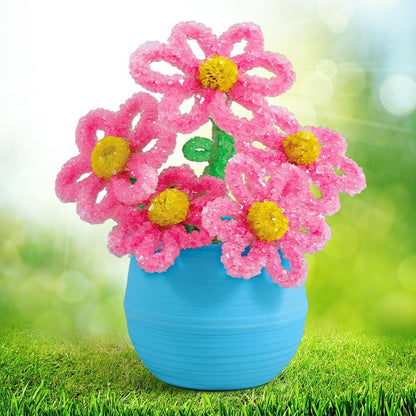 Crystal Flower Growing Kit - Crafts for Girls Ages 6-8 - Create Flowers Crystals Science Experiment Kit - STEM Educational Toys Gifts for 6+
