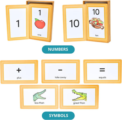 Number Flashcards | 54 Preschool & Kindergarten Counting Cards | Numbers & Math Symbols | Brainstrong Premium Flash Cards