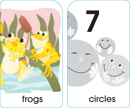 School Zone Numbers, Colors & Shapes Puzzle Cards: 56 Flash Cards, Pre-K, Preschool, Kindergarten, 18 Full-Color Puzzles, Animal Pictures, Animal Names, Counting, Early Math, Short Sentences, Ages 4+