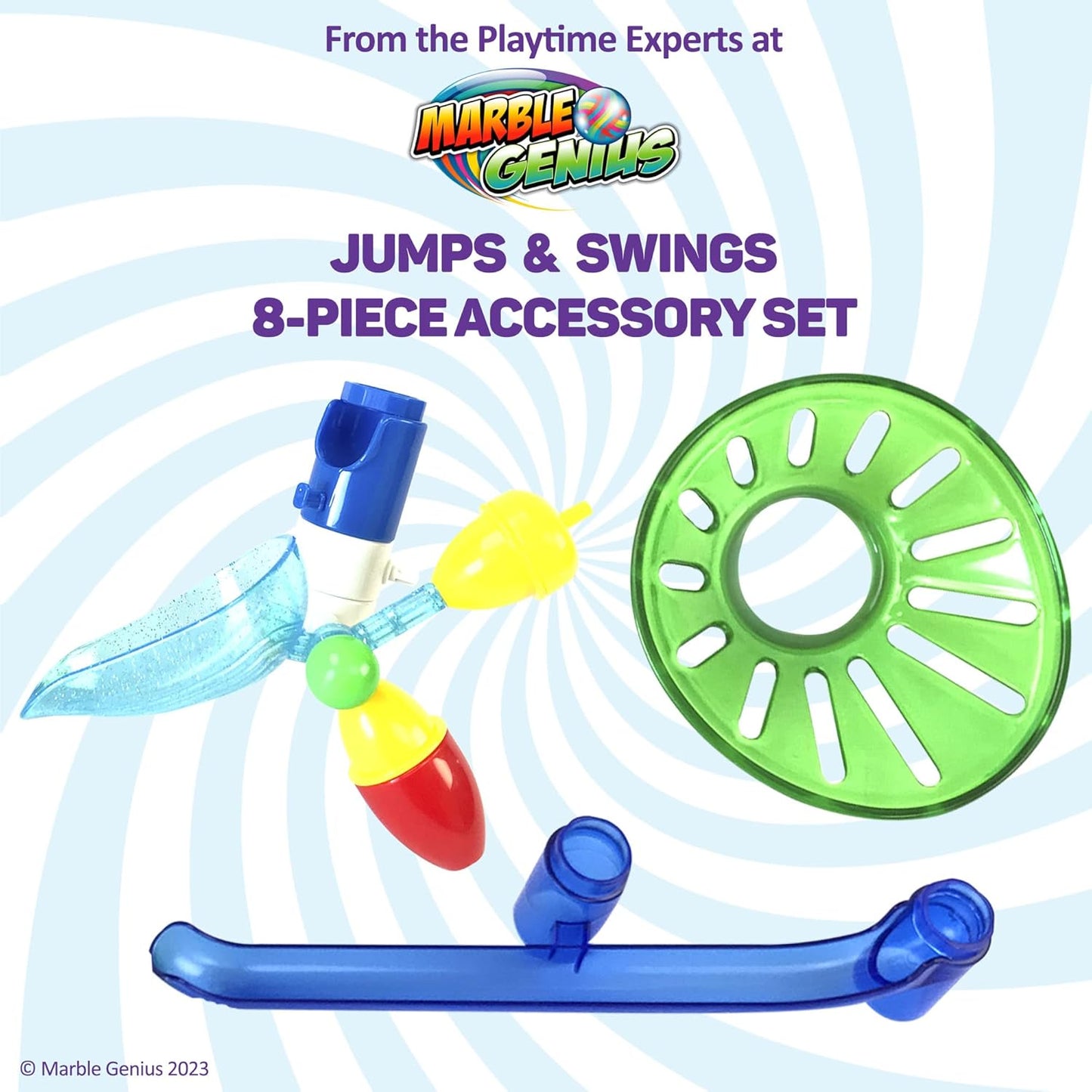 Marble Genius Stable Bases, 4pcs Marble Run Accessory Set for Kids Ages 4+, Fun Ultimate Marble Track Race Add-on Kit for Teens STEM