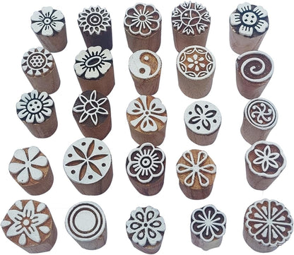Royal Kraft Assorted Wooden Block Printing Stamps (Set of 10) Bulk01_10