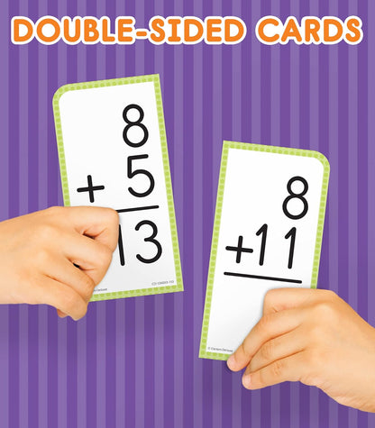 Carson Dellosa 169 Addition Flash Cards, All Facts for Adding Through 12, Flashcards for Ages 6 and Up, Kindergarten Learning Activities and Math Games for Kids 5-7
