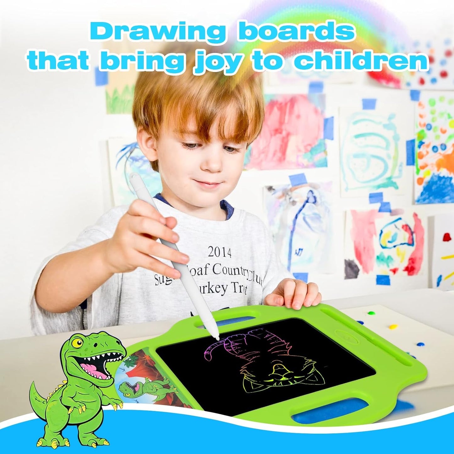 Unicorn 8.5 Inch LCD Writing Tablet for Kids 2-6, Drawing Tablet Doodle Board with Handle, Travel Car Toy for Girls, Educational Sketch Pad Birthday Christmas Gift