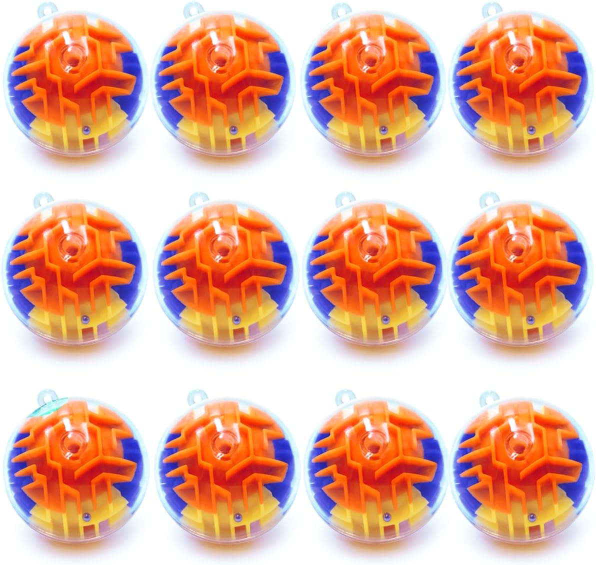 100 Pcs Puzzle Maze Ball Mini 3D Gravity Cube Puzzle Ball Toy for Kids Ages 3 6 7 8-10, Educational Challenges Magic Brain Teasers Games for Boys Girls Birthday Gifts Classroom Prize
